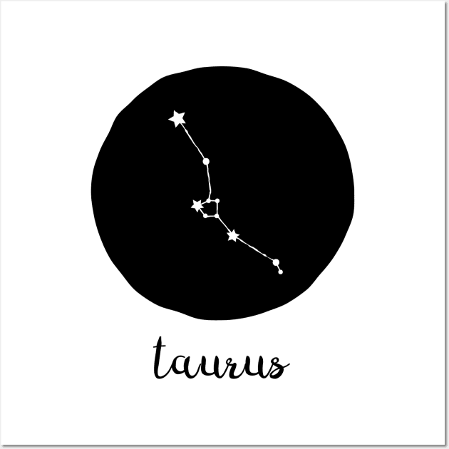 Taurus Zodiac Constellation Astrological Sign Celestial Art Wall Art by tortagialla